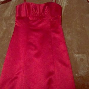 David’s Bridal Red Bridesmaid Dress